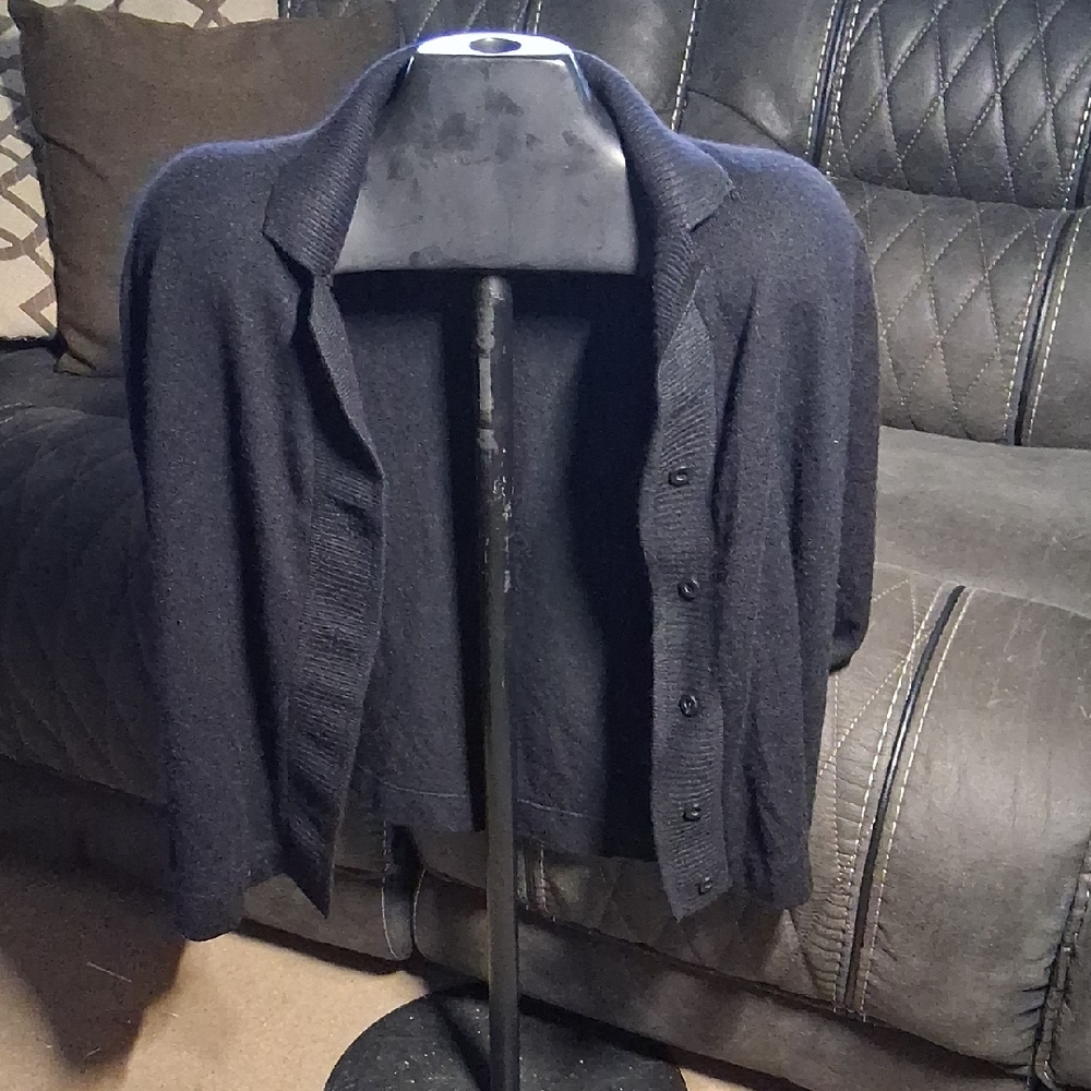 Elegant Black Women's Cardigan Sweater